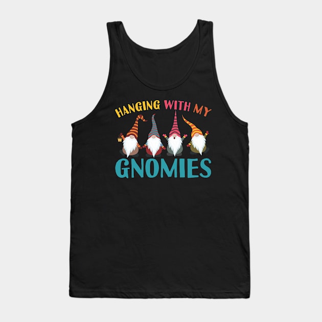 Hanging With My Gnomies I Christmas Gnomes Tank Top by 2blackcherries